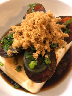 A picture of Century Egg Tofu Salad.