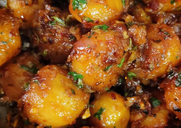Simple Way to Prepare Any-night-of-the-week Hot and spicy baby potatoes