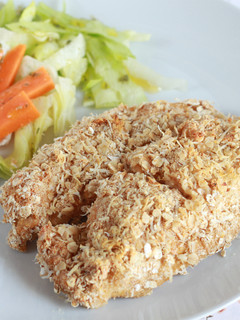 Una foto de Pollo empanado al horno