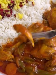 عکسی از دستور زرشک پلو رستورانی