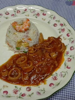Una foto de Calamares a la americana. Thermomix