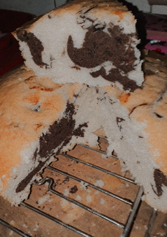 Una foto de Torta matera marmolada