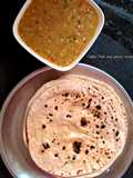 Pulka Roti and green moong dal