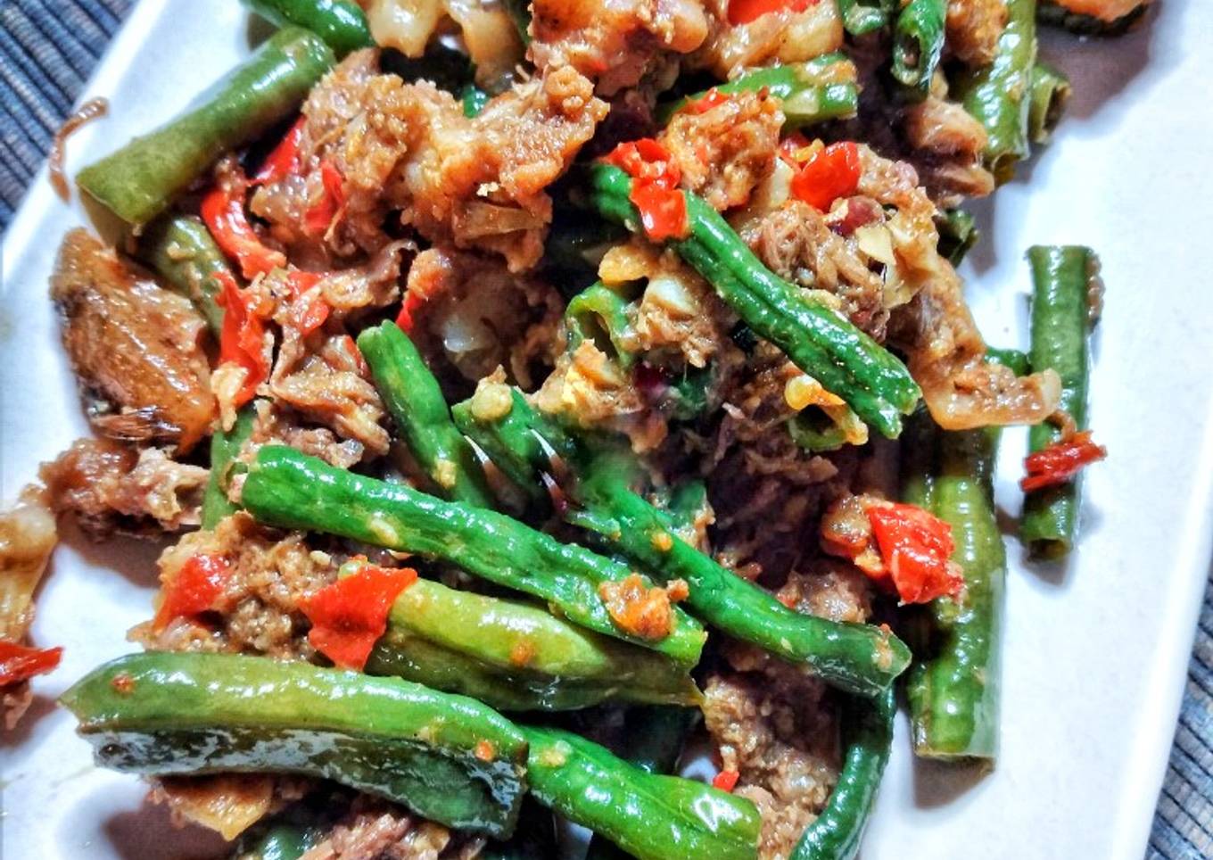 Sambel Goreng Tetelan Kacang Panjang