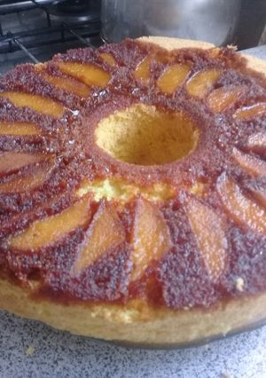 Una foto de Torta de manzana invertida 🍎🍎🍎