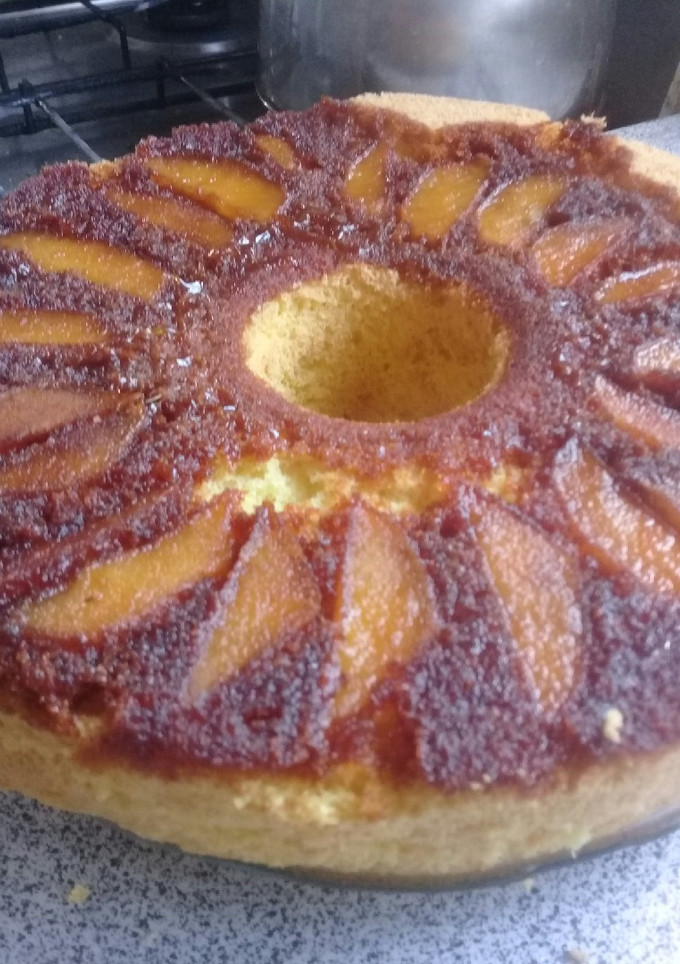 Una foto de Torta de manzana invertida 🍎🍎🍎