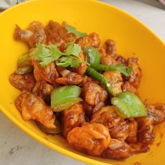 A picture of Mushroom Manchurian.
