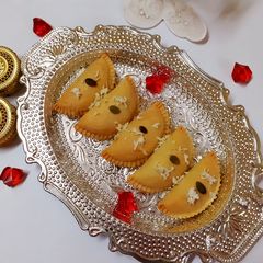 Baked nutty coconut gujiya A picture of Baked nutty coconut gujiya.