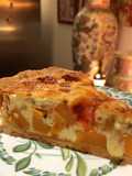 Quince paste and stilton quiche