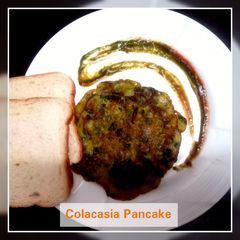 A picture of Colacasia Pancakes.