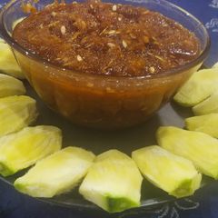 Raw Mango sweet pickle (Sweet Chutney) A picture of Raw Mango sweet pickle (Sweet Chutney).