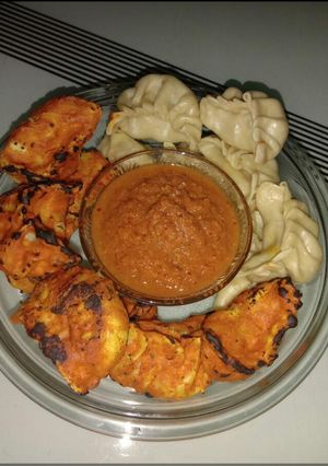A picture of Tandoori cheese paneer momos.