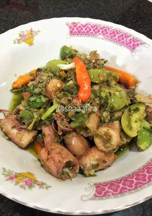 Foto resep Cumi Asin Cabe Hijau