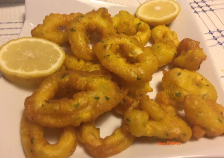 Calamares a la Romana con Pasta Orly
