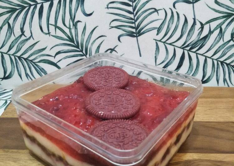 Cara Gampang Menyiapkan Oreo Redvelvet Dessert Box Anti Gagal