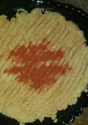 A picture of Hummus-my style.