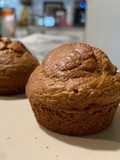 Banana, Protein, Oat, and Flaxseed Muffins