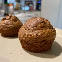 A picture of Banana, Protein, Oat, and Flaxseed Muffins.