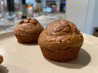 Banana, Protein, Oat, and Flaxseed Muffins