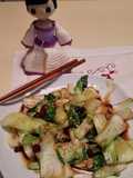 Ensalada tibia de pak choi con salsa de soja 