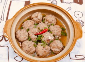 Hình của món Thịt Băm Viên Kho.