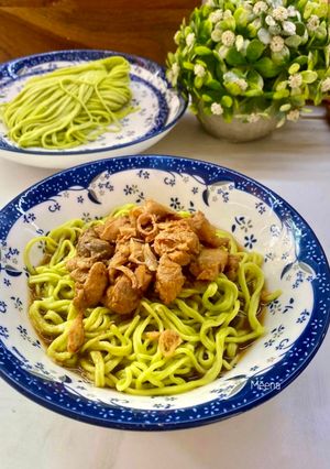 Foto resep Mie Ayam Hijau (Daun Katuk)
