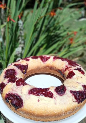 Una foto de Torta con ciruelas
