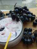 Healthy and tasty black grapes milkshake