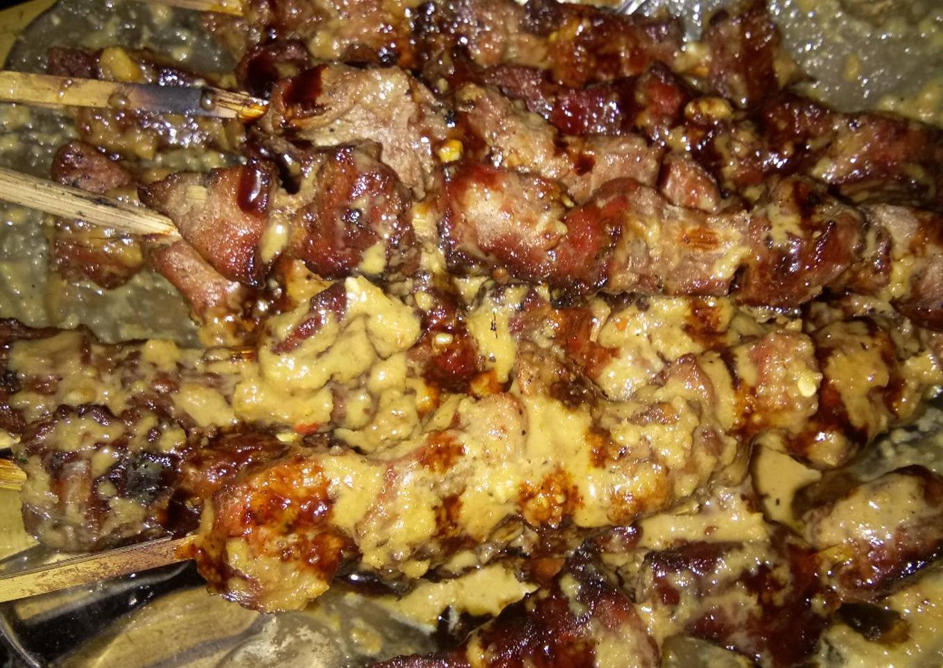 Sate Sapi Bumbu Kacang Pedas Manis