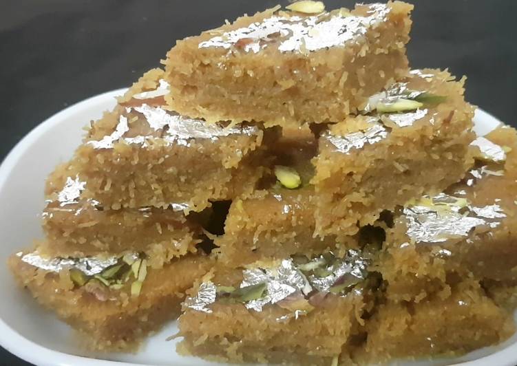 Recipe of Any-night-of-the-week Semaiya ki burfi recipe I vermicelli burfi