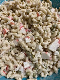 A picture of Macaroni crab salad.