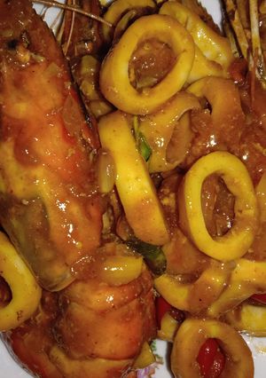 Foto resep Udang Cumi Asam Manis