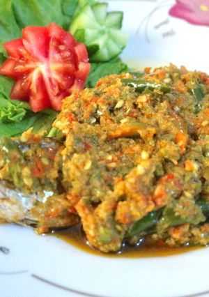 Foto resep Ikan Asin peda sambal ijo