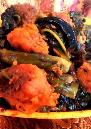 পুঁই কুমড়ো ঘণ্ট(pui kumro ghonto recipe in Bengali) রেসিপির প্রধান ছবি