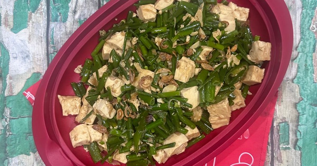 Tumis Kembang Bawang Tahu