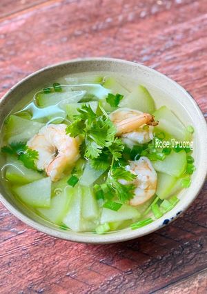 Hình của món Canh Bí Chanh Nấu Tôm.