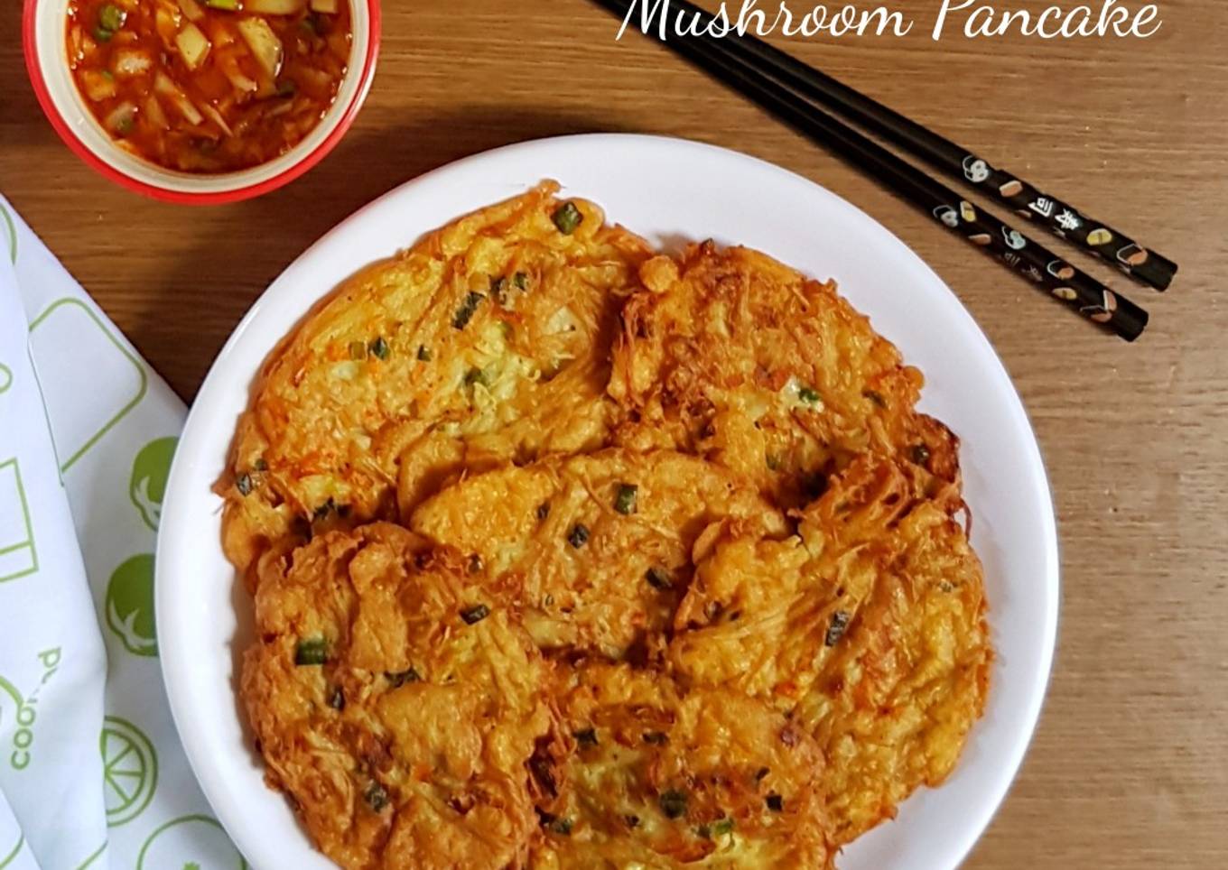 Korean Enoki Mushroom Pancake