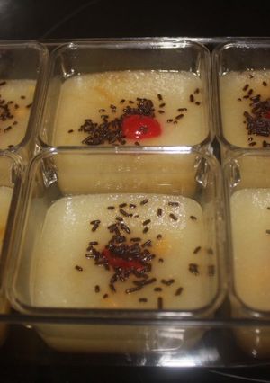Una foto de Flanes de melón