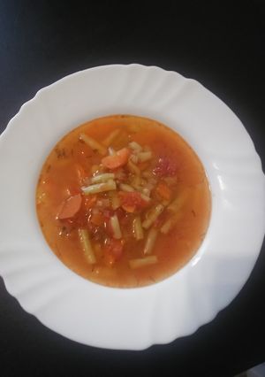 O poză a rețetei Ciorbă de fasole verde.