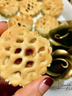عکسی از دستور نان مغزدار مینی(به شکل پای)