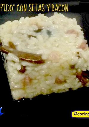 Foto principal de Arroz rápido con setas y panceta o bacon