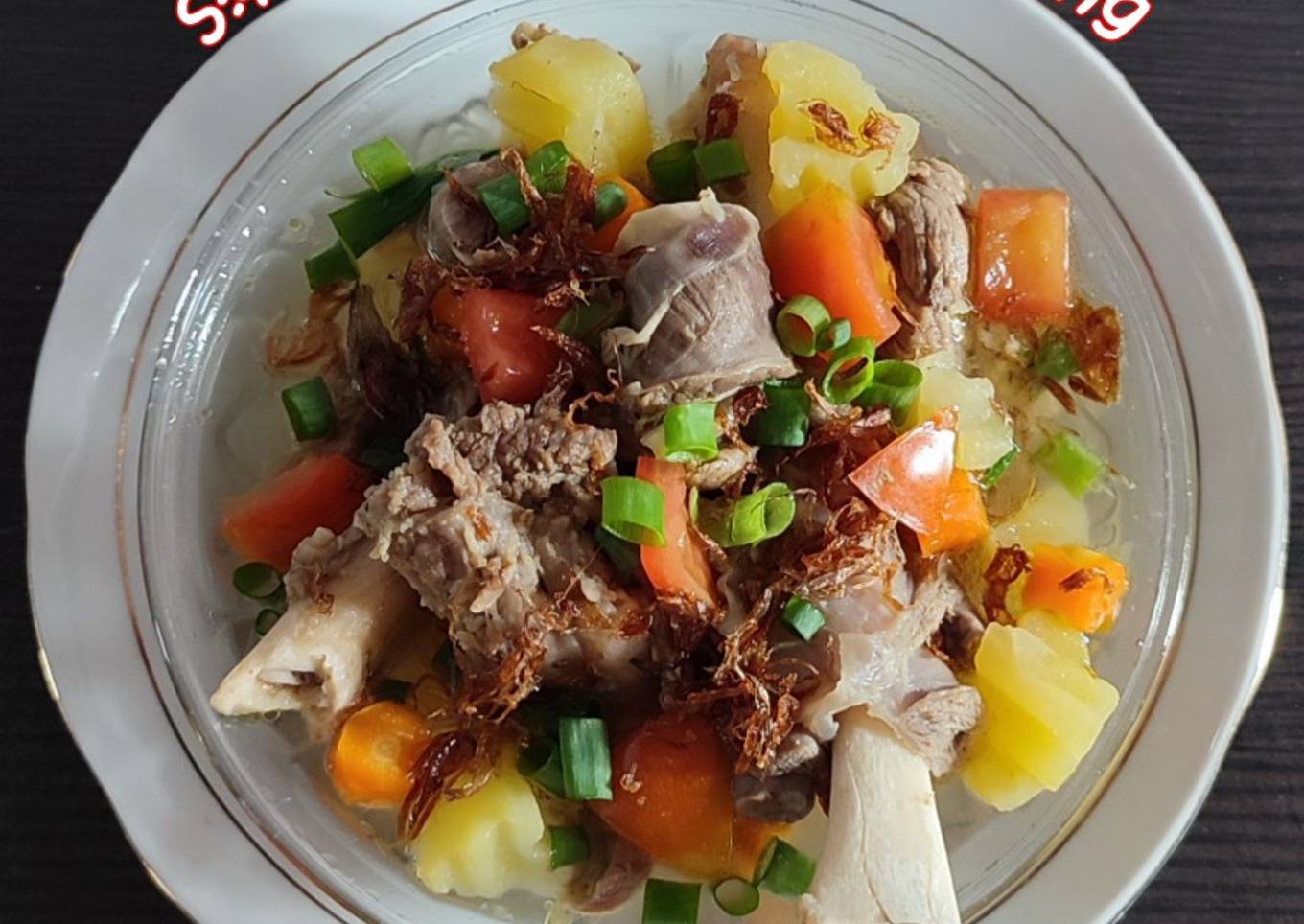 Sop Daging & Tulang Kambing Kuah Bening