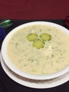 A picture of Cucumber raita.