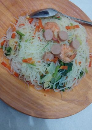 Foto resep Bihun Kuah Seafood Pedas