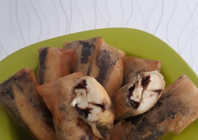 Lumpia Pisang Coklat Simple