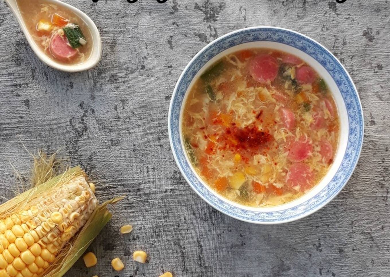 Sup Jagung Wortel Kaldu Udang