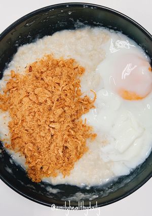รูปของ (คลีน) โจ๊กข้าวโอ๊ตไข่ขาว สูตรไมโครเวฟ 3 นาที !