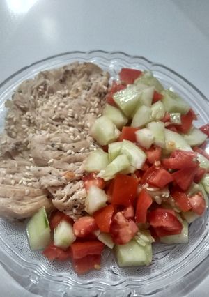 Foto resep Chicken Steak with Tomato Salad