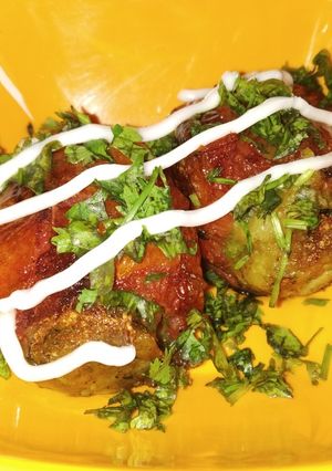 A picture of Stuffed Red tomato.