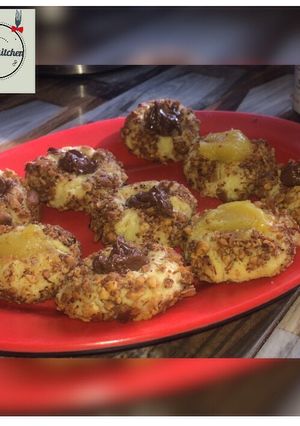 A picture of Thimble cookies with Nutella and lemon curd filling recipe by khabs kitchen.